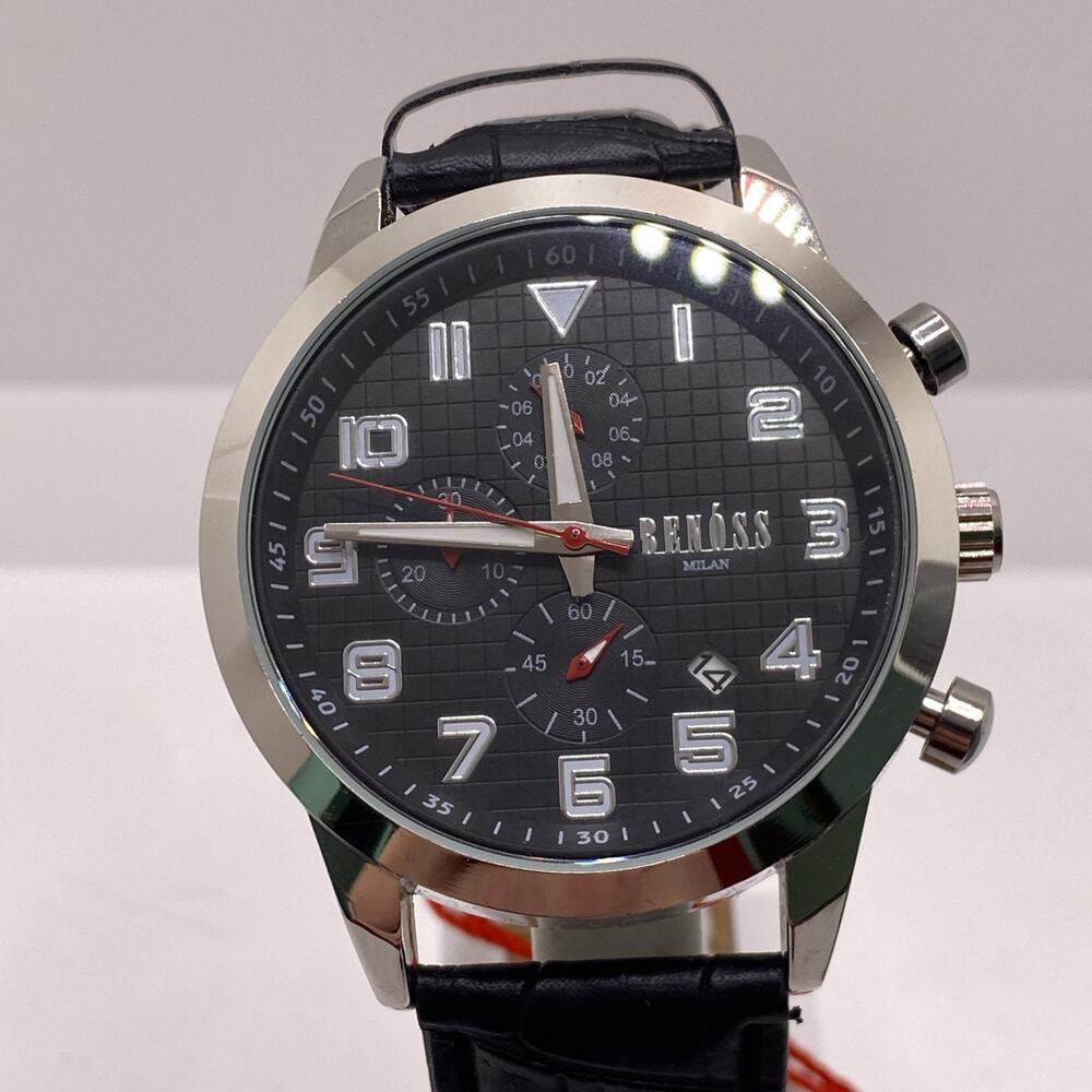 Benoss Milan Italy Mens Chronograph Quartz Watch Works New Battery